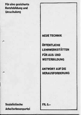 Initiative ateliers publics d'apprentissage - brochure d'explication - 2 juin 1986