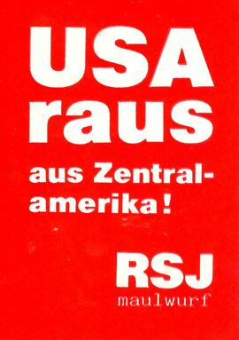Affiche Etats-Unis hors d'Amérique centrale - RSJ Maulwurf (Jeunesse socialiste révolutionnaire La Taupe)