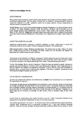 Graef Philippe, témoignage
