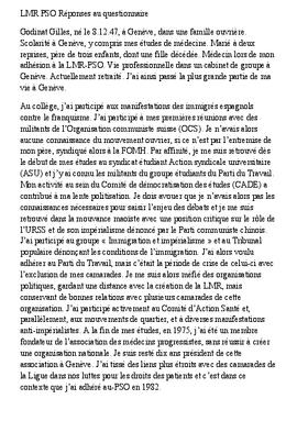 Godinat Gilles, témoignage