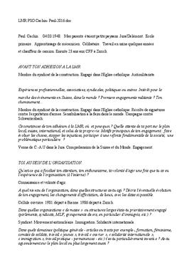 Cachin Paul, témoignage