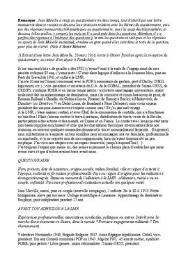 Miéville Jean, témoignage